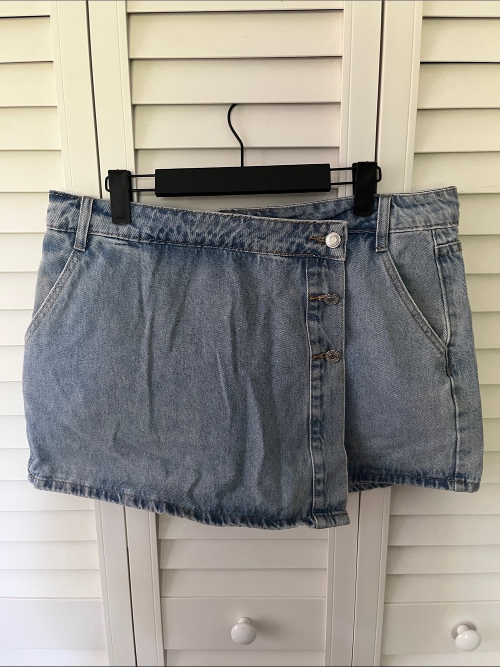 SHEIN Light Blue Washed Denim Skort
